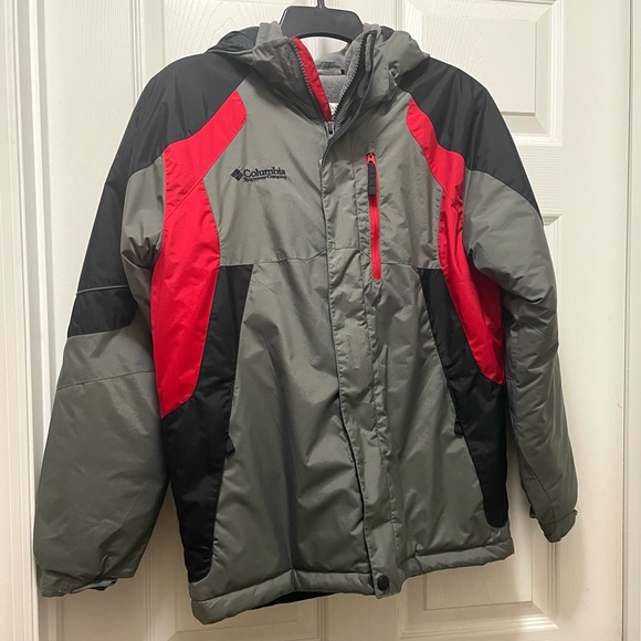 Columbia Youth Black and Red Sportswear Winter Jacket Size 14/16 Kids - Picture 1 of 7